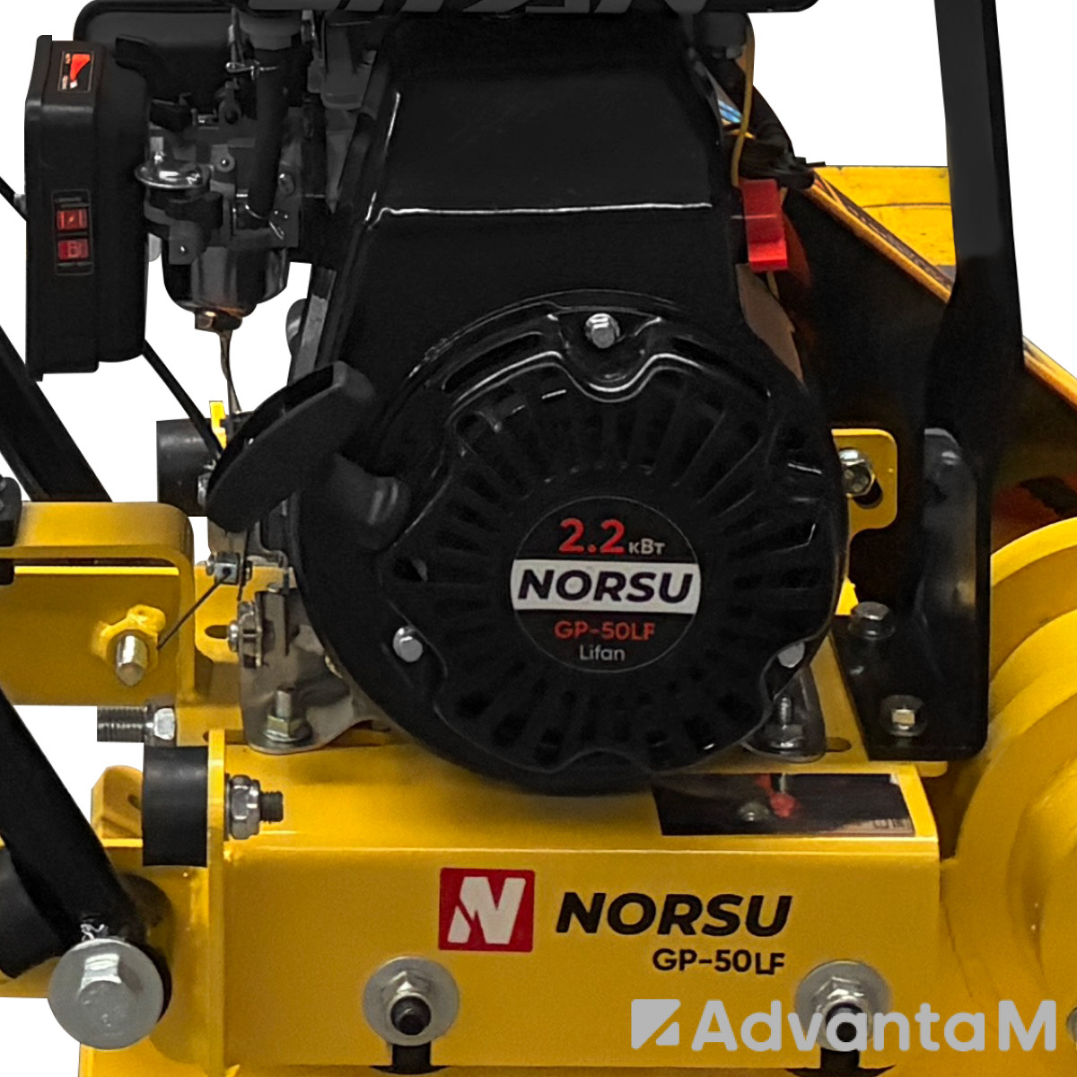 Виброплита бензиновая прямоходная (колесный комплект) NORSU GP-50LF - 6