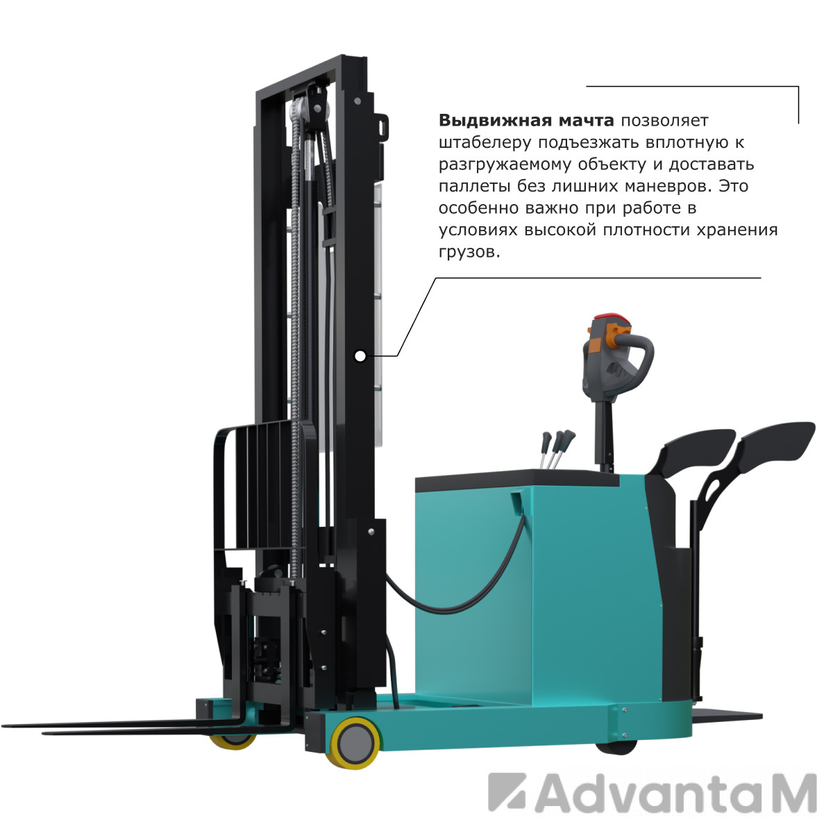 Штабелер с выдвижной мачтой (мини-ричтрак) PROLIFT PRO MRV 2055 - 1