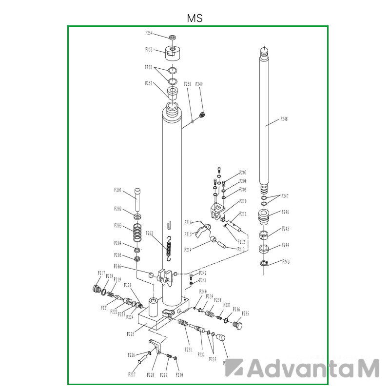 Гидроузел в сборе для MS1016  - 1