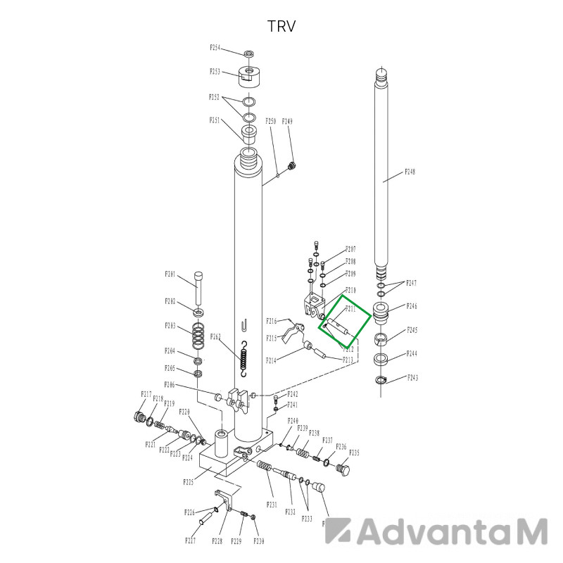 Ось крепления ручки для TRV  - 1