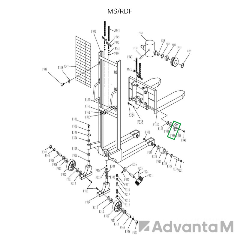 Ролик каретки для MS1016/RDF1016  - 1