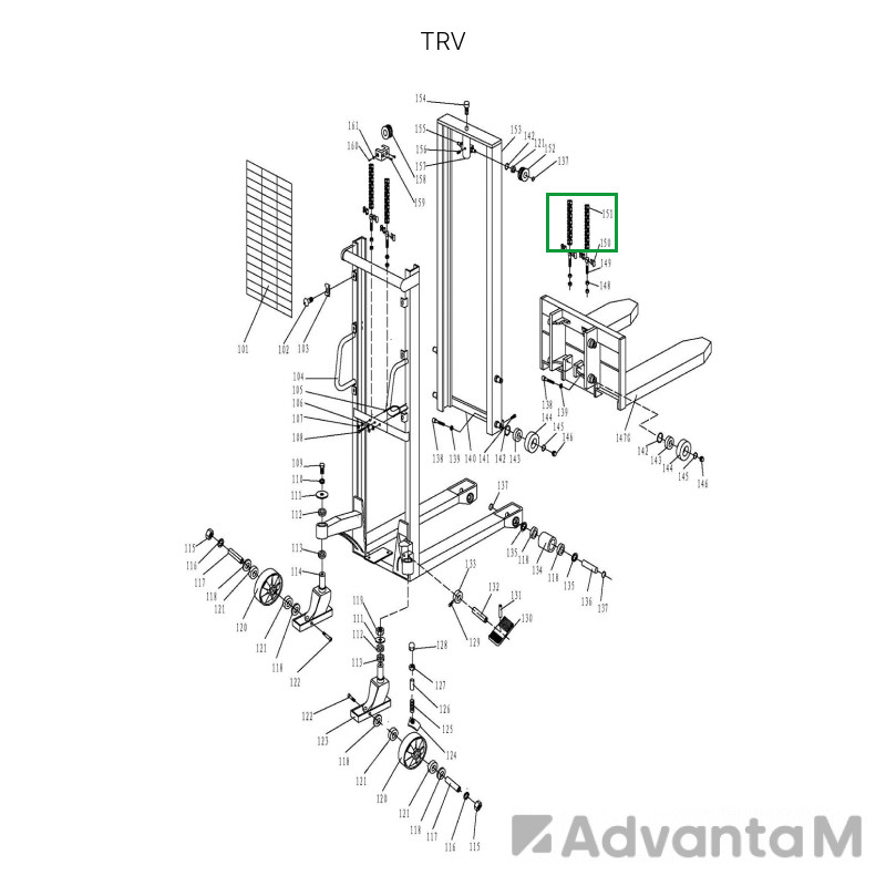 Цепь гидроузла  для TRV1030  - 1