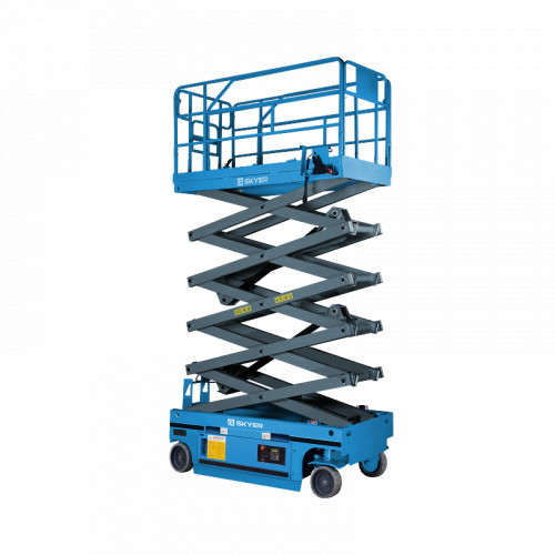 Самоходный ножничный подъемник с выдвижной платформой (узкий) SKYER PLH1032-LiM2